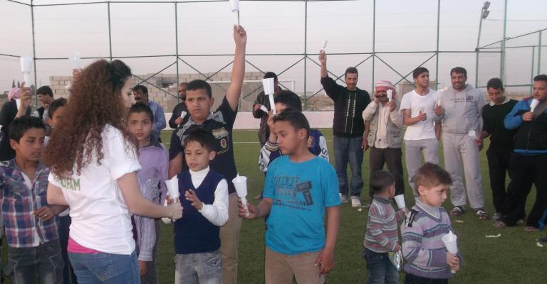 شموع الثورة السورية تضيء سماء المفرق- صوت وفيديو 