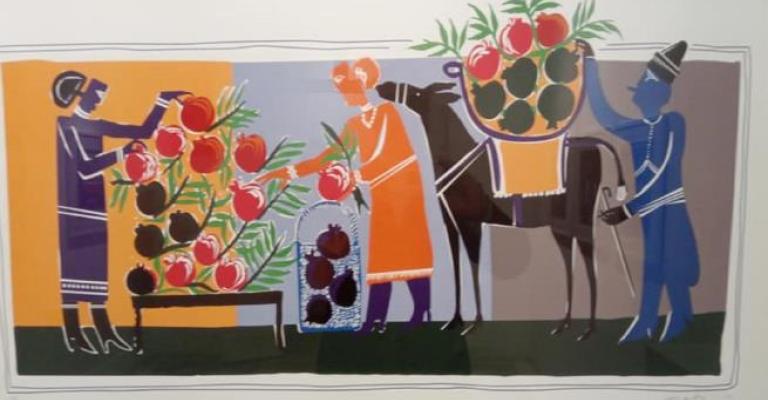 حسين ماضي.. نساء وطيور ورمان تلوّن الطبيعة حسين ماضي.. نساء وطيور ورمان تلوّن الطبيعة