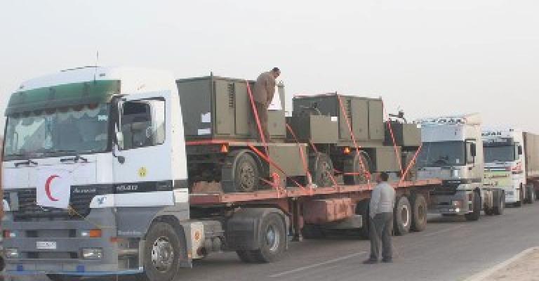 وصول قافلة تزويد للمستشفى العسكري الأردني بغزة