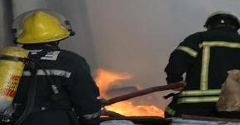 حريق في مستودع للدهانات بمنطقة المنارة