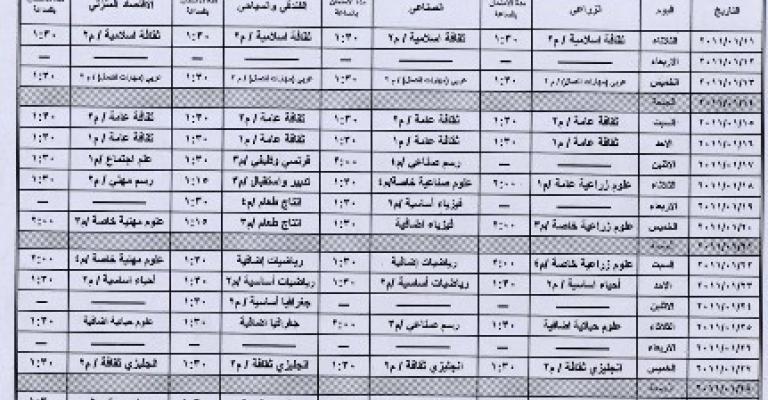 Tawjeehi exams schedule announced Tawjeehi exams schedule announced