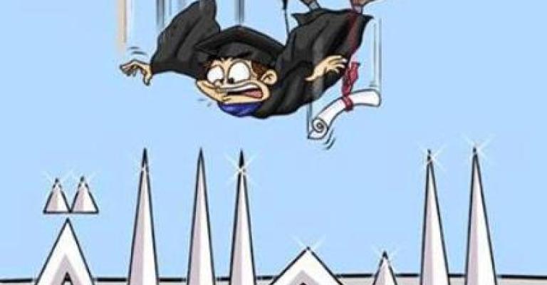 "العاطلين عن العمل" يعقد مؤتمر أمام وزارة العمل 