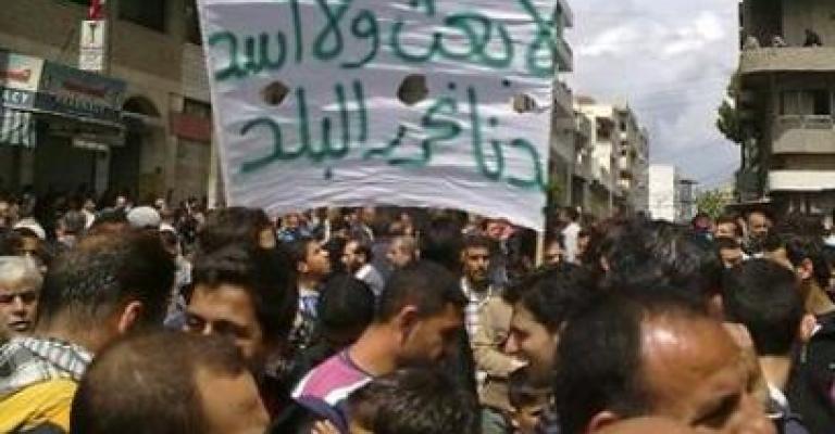 اعتصام لنصرة الشعب السوري في المفرق وعشائر السرحان ترفض