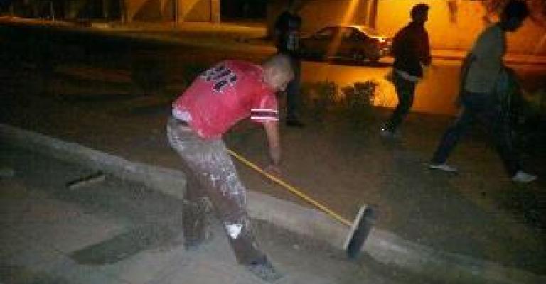 حملة تطوعية لتنظيف مداخل المفرق.. صور حملة تطوعية لتنظيف مداخل المفرق.. صور