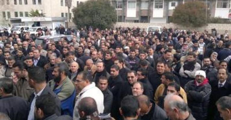 إضراب معلمي اربد الأولى عن التصحيح واعتصام بعد صلاة الجمعة