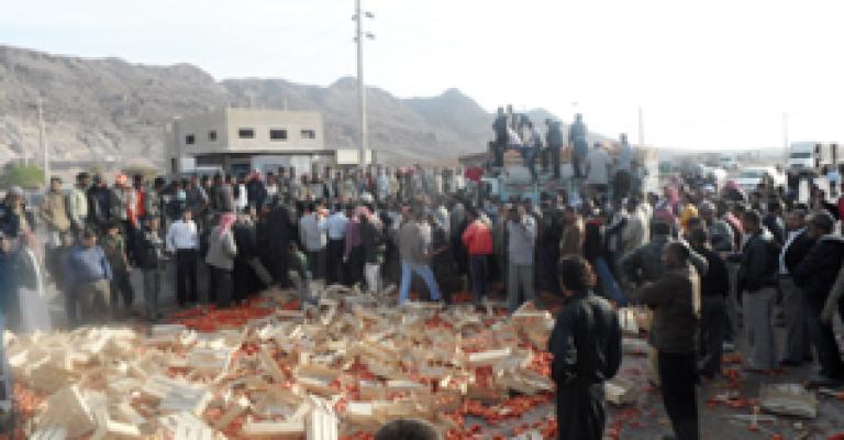 مزارعو الأغوار الجنوبية يعتصمون ضد "رخص" البندورة