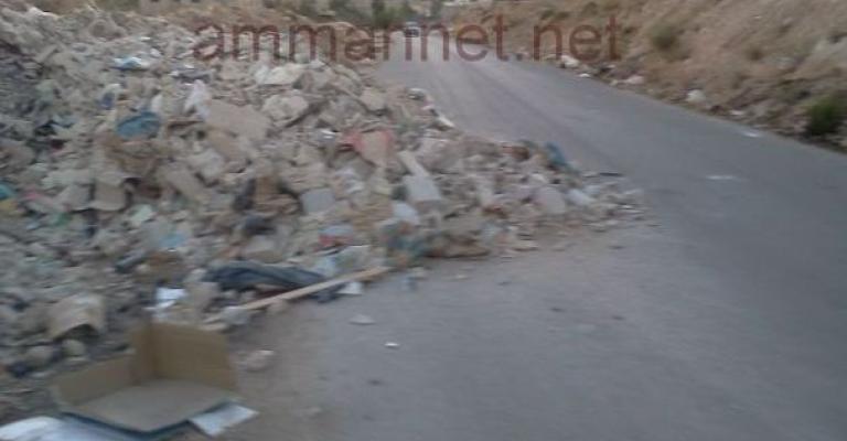 في عين الباشا الانقاض تطرح على الاسفلت رغم توفر مكب نفايات 