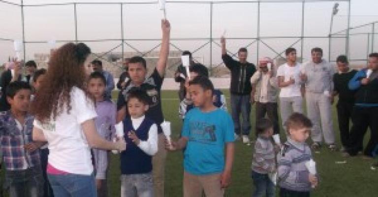 شموع الثورة السورية تضيء سماء المفرق - صوت وفيديو