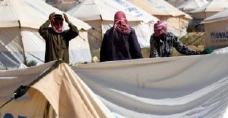 سوريون في الزعتري يحيون إعلان الجهاد سوريون في الزعتري يحيون إعلان الجهاد