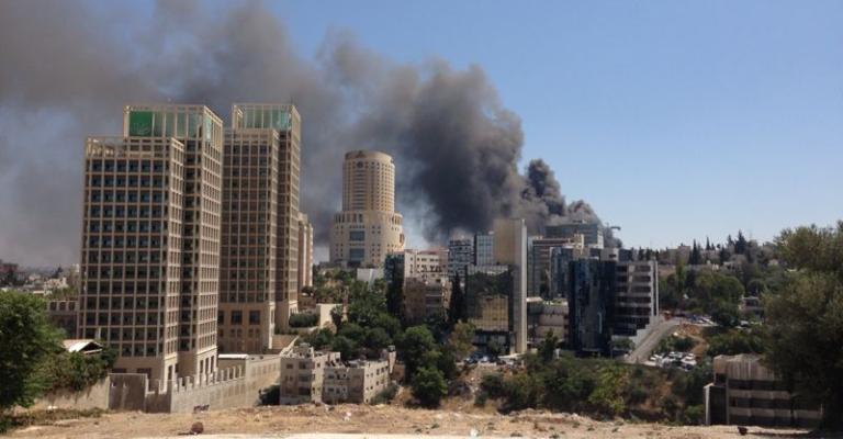 حريق في توسعة تابعة لمستشفى فرح- فيديو حريق في توسعة تابعة لمستشفى فرح- فيديو