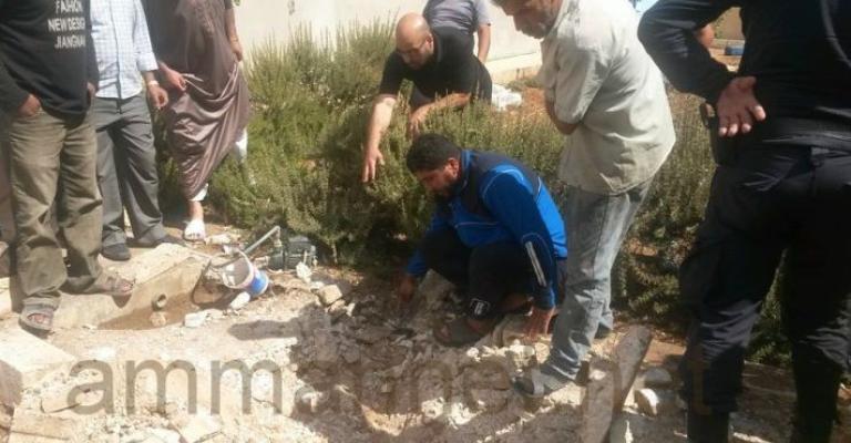 القذائف الطائشة من الجانب السوري تؤرق حياة أهالي الرمثا - صور القذائف الطائشة من الجانب السوري تؤرق حياة أهالي الرمثا - صور