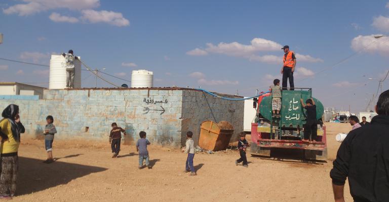 شكاوى اللاجئين السوريين من تلوث المياه في مخيم الزعتري