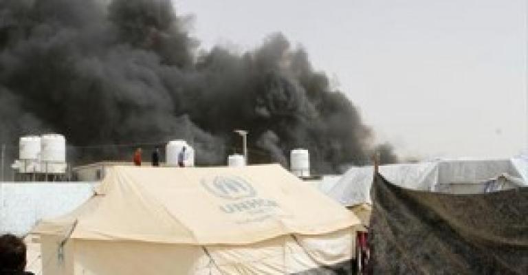 وفاة طفلين بحريق في الزعتري وفاة طفلين بحريق في الزعتري