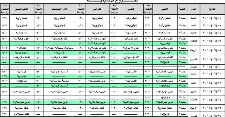 صيفية التوجيهي في 14 حزيران "برنامج"
