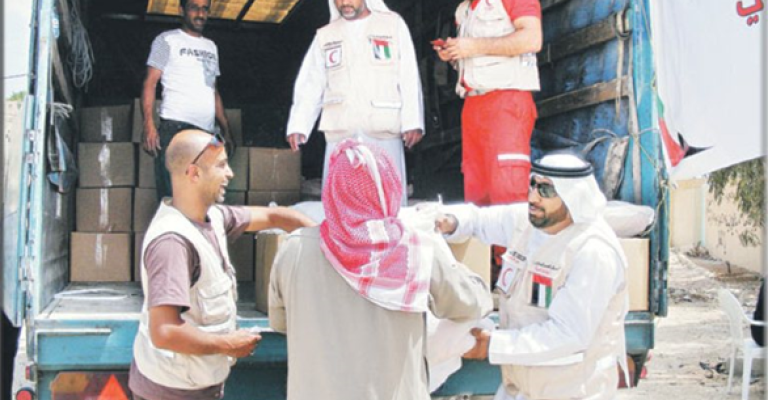 مساعدات إماراتية لـ400 أسرة سورية في المفرق