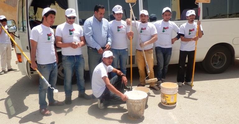 هيئة شباب كلنا الاردن تنفذ اعمال صيانة بمدرسة الرملة بالزرقاء