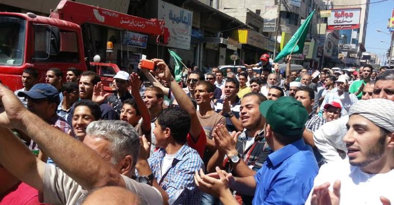 اربد: مسيرة تضامنية مع قطاع غزة