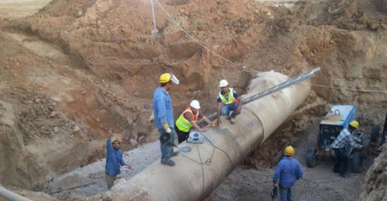 توقف خط ناقل رئيسي يزود الشمال بالمياه
