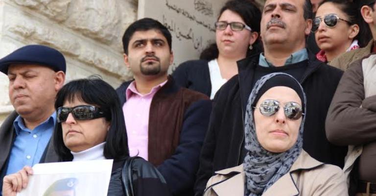 وقفة لنقابة الصحفيين تنديداً باغتيال الكساسبة وقفة لنقابة الصحفيين تنديداً باغتيال الكساسبة