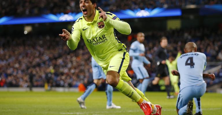 سواريز يقود برشلونة للفوز على المان سيتي – تقرير صوتي