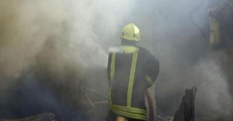 حريق مستودع أخشاب في عمّان حريق مستودع أخشاب في عمّان