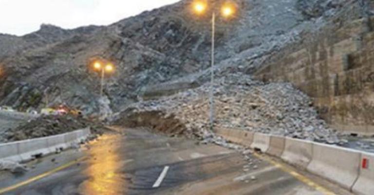 انهيار جبلي في علجون انهيار جبلي في علجون