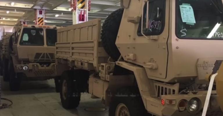 عربات عسكرية أمريكية لتعزيز قوات الحدود