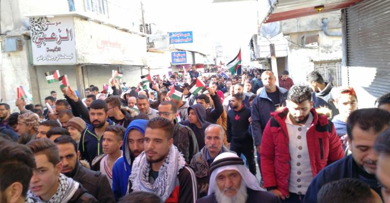 مسيرة احتجاجية في معان نصرة للقدس