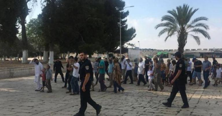 مئات المستوطنين يقتحمون الأقصى ودعوات لـ"النفير" (شاهد) مئات المستوطنين يقتحمون الأقصى ودعوات لـ"النفير" (شاهد)