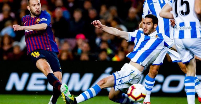 برشلونة يقتنص فوزا صعبا أمام سوسيداد في الليغا