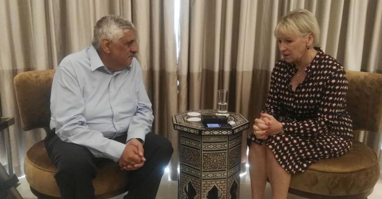 الزميل داود كتاب يحاور وزيرة خارجية السويد