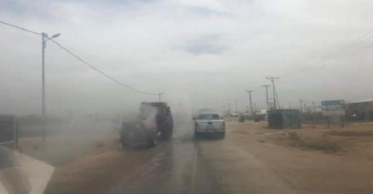 حملة تعقيم في مخيم الزعتري