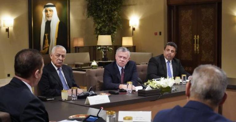 ارشيفية من لقاء الملك مع نقابات مهنية