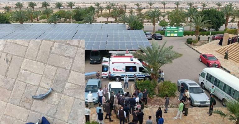 سقوط بقايا مسـيرة داخل حرم الجامعة الأردنية في العقبة