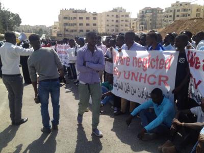 اعتصام للاجئين سودانيين في عمّان