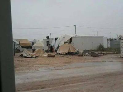 خيام وكرفانات "الزعتري" تحت تهديد عواصف الشتاء