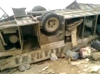 العدسية: وفاة 16 معتمرا فلسطينيا بحادث سير