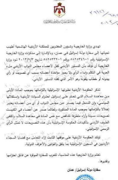 احتجاج إسرائيلي على تصريحات النائب خوري