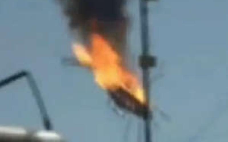 سقواط مروحية للجيش السوري 