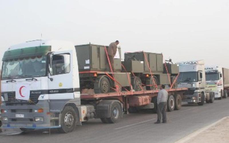 وصول قافلة تزويد للمستشفى العسكري الأردني بغزة