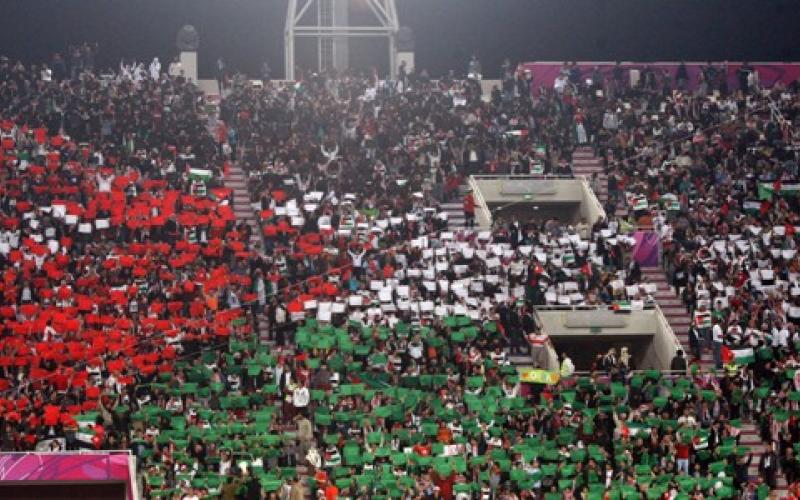 علم الأردن بمباراة اوزبكستان مرشح لدخول "غينيس"