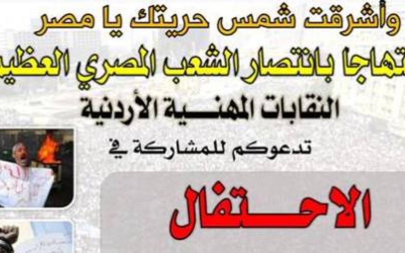 احتفالات نقابية وحزبية بانتصار الثورة المصرية