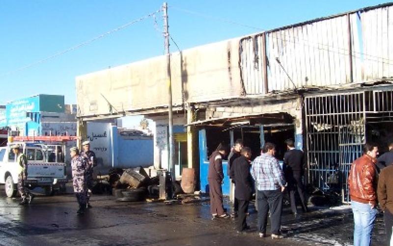 إخماد حريق بمحل إطارات في معان