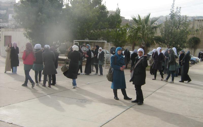 احتجاج طلابي على اضراب المعلمين