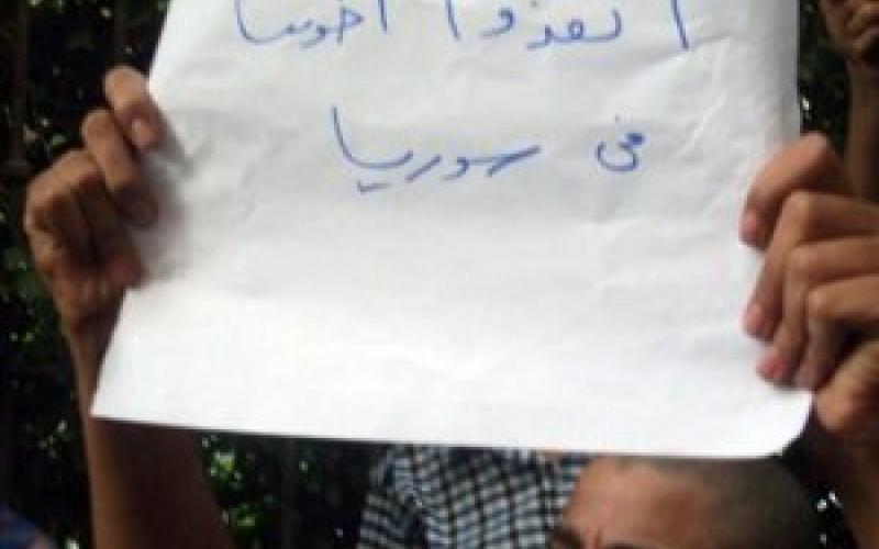 متصرف ماركا يهدد بهدم خيمة لنصرة الشعب السوري