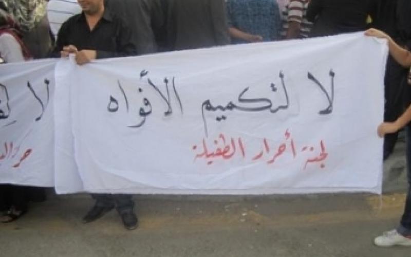 إضراب أحد معتقلي الطفيلة عن الطعام