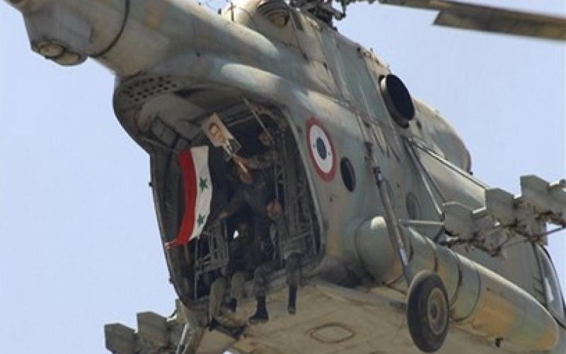 الجيش الحر يتبنى تحطم مروحية بدمشق 