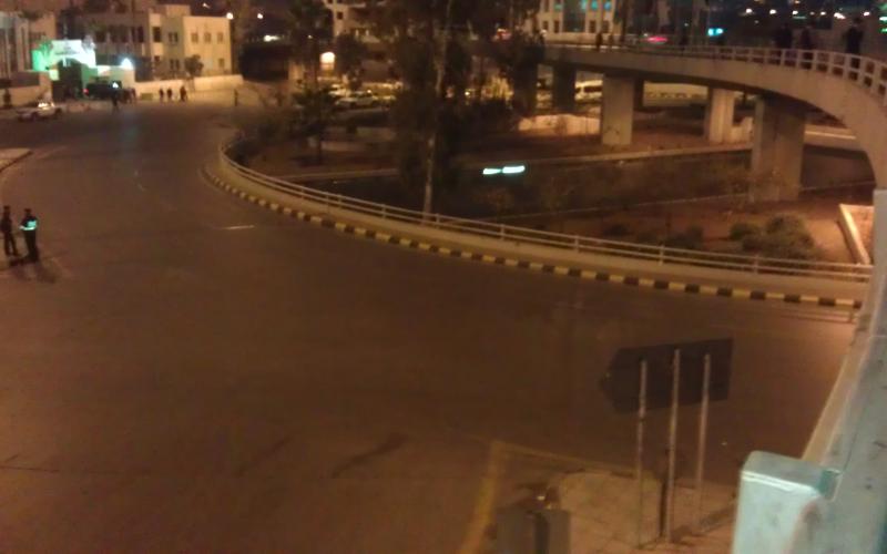 دوار الداخلية بعد إعلانه منطقة مغلقة - بعدسة الزميل مصعب الشوابكة