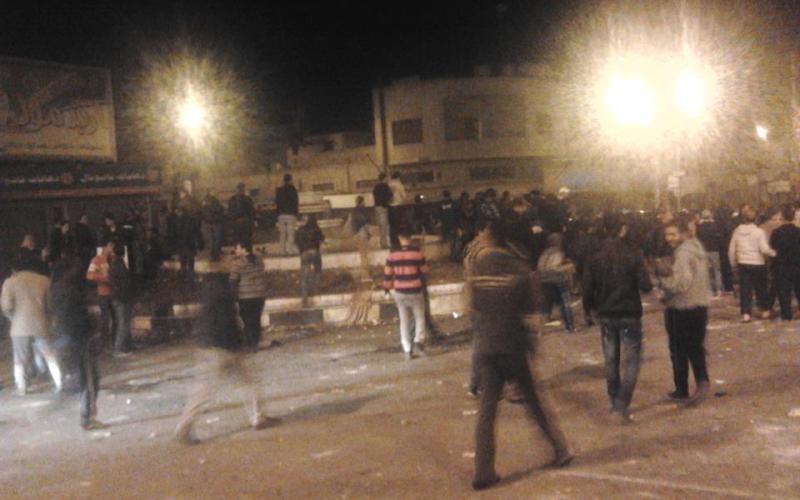 جانب من احتجاجات اربد على رفع الاسعار مساء الاربعاء