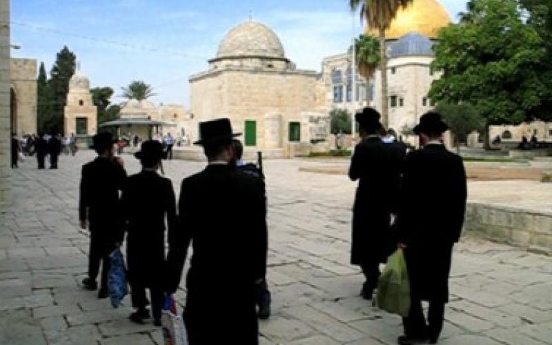 مستوطنون متطرفون يقتحمون باحات المسجد الأقصى